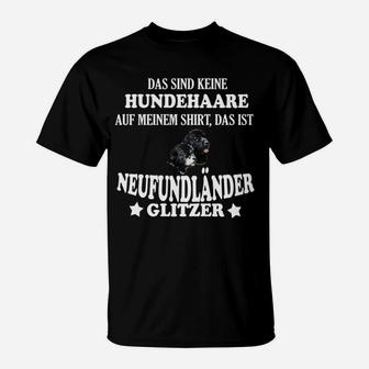 Neufundländer Glitzer-Hundehaar Lustiges T-Shirt, Witziges Haustier-Oberteil - Seseable