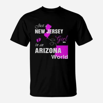 New Jersey Girl In Arizona Shirts,new Jersey Girl Tshirt,arizona Girl T-shirt,arizona Girl Tshirt,new Jersey Girl In Arizona Shirts,arizona Girl Hoodie,new Jersey Girl T Shirt T-Shirt - Seseable