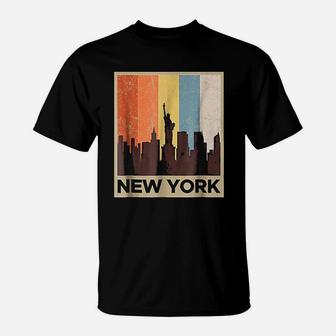 New York City Skyline Vintage Retro 70's Nyc Graphic T-Shirt - Seseable