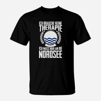 Nordsee-Therapie T-Shirt mit Humor für Meeresliebhaber - Seseable