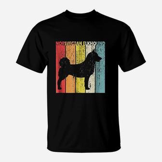 Norwegian Elkhound Vintage Dog Retro Style T-Shirt - Seseable