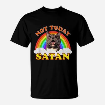 Not Today Cat Rainbow T-Shirt - Seseable