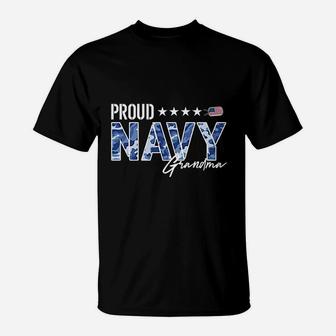 Nwu Proud Navy Grandma For Grandmothers Of Sailors T-Shirt - Seseable