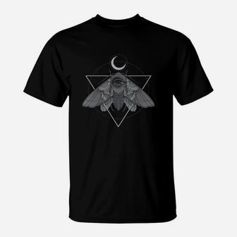 Occult Moth Moth Occult Occultism Dark Art Moon Symbolism T-Shirt - Seseable