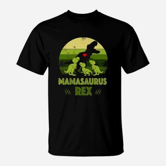 Official Mamasaurus Rex Vintage Retro Mothers Gift T-Shirt - Seseable