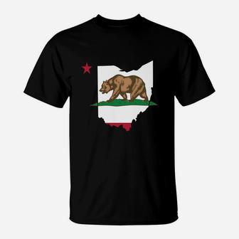 Ohio California Funny Pride Flag Apparel T-shirts T-Shirt - Seseable