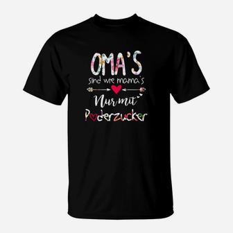 Omas Wie Mamas T-Shirt mit Spruch, Großmutter Design Tee - Seseable
