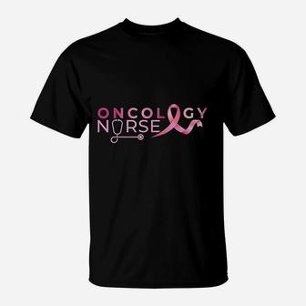 Oncology Nurse Pink Heart, funny nursing gifts T-Shirt - Seseable