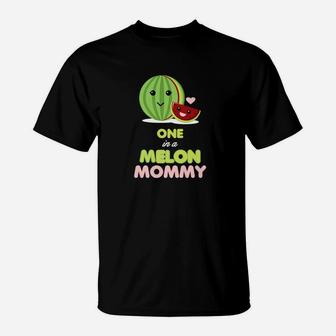 One In A Melon Mommy Funny Watermelon Mom Gift T-Shirt | Seseable FR