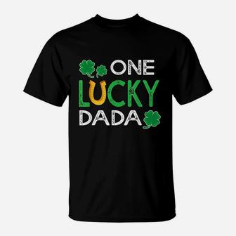 One Lucky Dada St Patricks Day, dad birthday gifts T-Shirt - Seseable