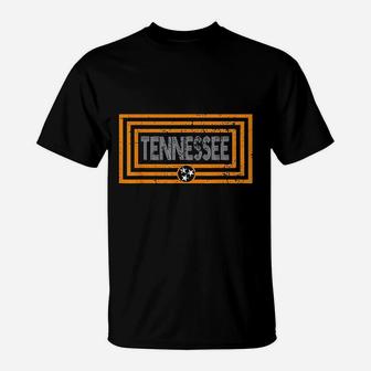 Orange White Tennessee State Flag Retro Vintage Tennessee T-Shirt - Seseable