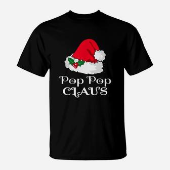 Original Christmas Pop Pop Claus Matching Pajama Santa Hat X-mas Sweater T-Shirt - Seseable