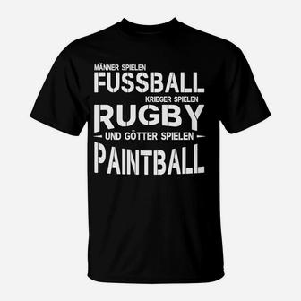 Paintball Götter Herren T-Shirt, Krieger Rugby Fußball Design - Seseable