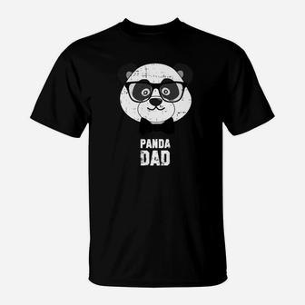 Panda Best Dad Ever Nerdy Happy Fathers Day Outfit Premium T-Shirt - Seseable