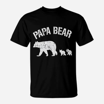 Papa Bear Baby Bear, dad birthday gifts T-Shirt - Seseable