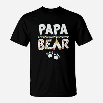 Papa Bear Dad Fathers Day Love, best christmas gifts for dad T-Shirt - Seseable