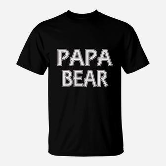 Papa Bear Funny Daddy Bear T-Shirt - Seseable