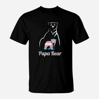 Papa Bear Transgender Dad Trans Child Lgbt Trans Pride T-Shirt - Seseable