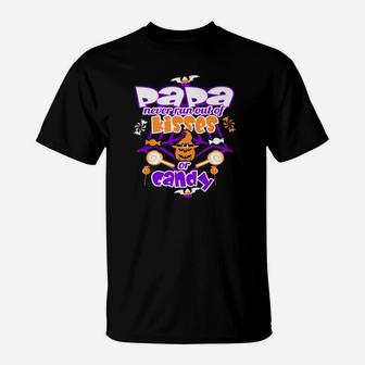Papa Never Candy Halloween T-Shirt - Seseable