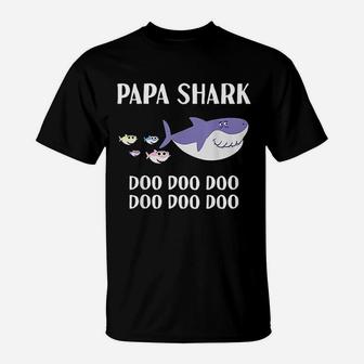 Papa Shark Funny Cute, best christmas gifts for dad T-Shirt - Seseable