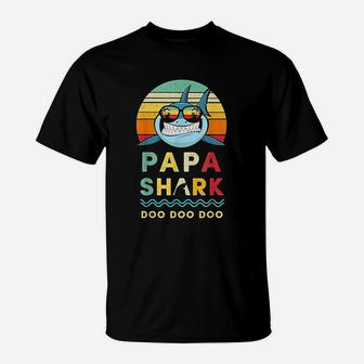 Papa Shark Gift For Papa, best christmas gifts for dad T-Shirt - Seseable