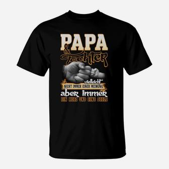 Papa und Tochter Stärke Liebe Motiv T-Shirt, Familienbindung Tee - Seseable