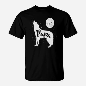Papa Wolf Shirt Mama Wolf Forest Wolf Pack Family Of Wolves T-Shirt - Seseable