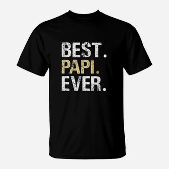 Papi Gift From Granddaughter Grandson Best Papi T-Shirt - Seseable