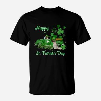 Papillon Riding Green Truck St Patricks Day Dog Lovers Gift T-Shirt - Seseable