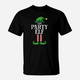 Party Elf Matching Family Group Christmas Party Pajama T-Shirt - Seseable