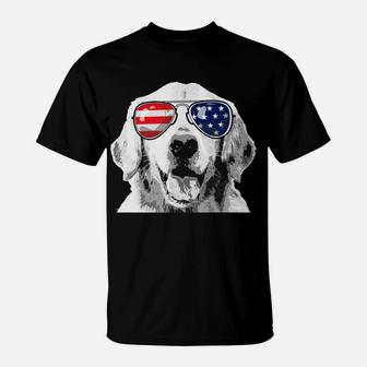Patriotic Golden Retriever Dog 4th Of July T-Shirt - Seseable