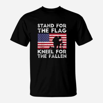 Patriotic Military Veteran American Flag Stand For T-Shirt | Seseable CA