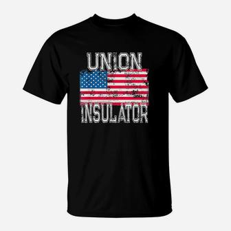 Patriotic Union Insulator Retro Insulation Installer Laborer T-Shirt - Seseable