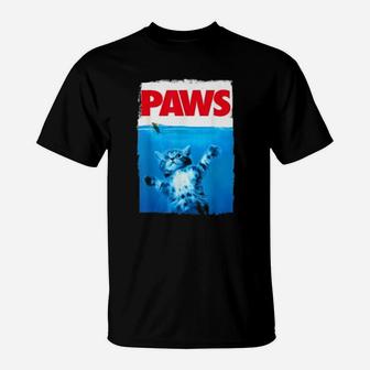 Paws Cat And Mouse Top Cute Funny Cat Lover T-Shirt - Seseable