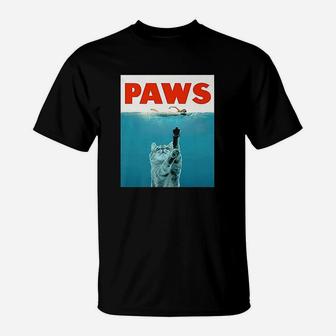 Paws Kitten Meow Parody Funny Cat Lover Gifts T-Shirt - Seseable