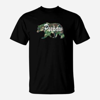 Peepaw Bearfunny Camping Summer Fathers Day T-Shirt - Seseable