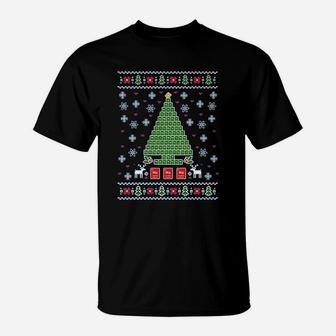 Periodic Tree Table Of Elements Science Ugly Christmas T-Shirt - Seseable