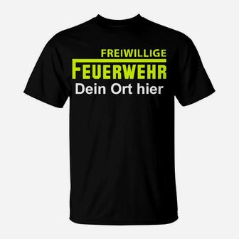 Personalisiertes Freiwillige Feuerwehr T-Shirt - Dein Ort Design - Seseable