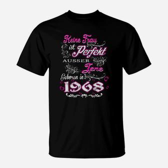 Personalisiertes Geburtstags-T-Shirt für Damen 1968, Perfekte Frau Design - Seseable