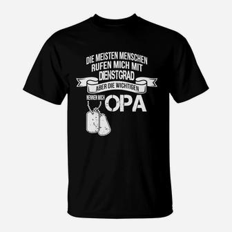 Personalisiertes Opa T-Shirt Dienstgrad Opa, Lustiges Tee für Großväter - Seseable