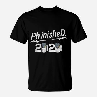 Phinished 2020 Toilet Paper Funny Doctorate Graduation Gift T-Shirt - Seseable