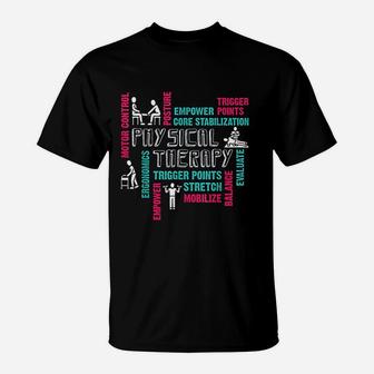 Physical Therapy Word Cloud Physical Therapist T-Shirt - Seseable