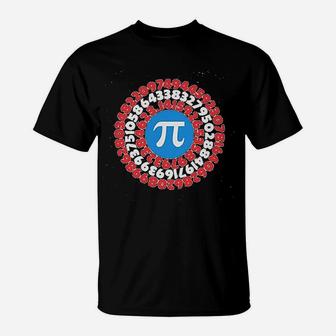 Pi Day Superhero Captain Pi Gift For Math Geeks T-Shirt - Seseable