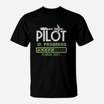 Pilot In Progress Future Pilot Toy Airplane Lovers T-Shirt - Seseable