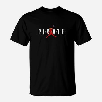 Piraten Grafik T-Shirt Schwarz mit Einzigartigem Schwert Emblem - Seseable