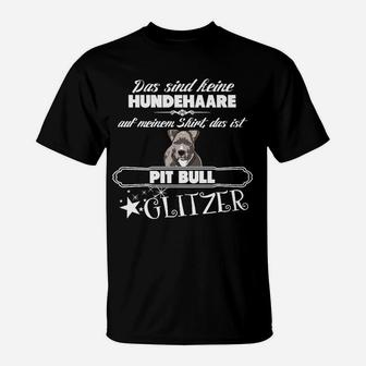 Pitbull Glitzer T-Shirt für Hundeliebhaber, Witziges Design - Seseable
