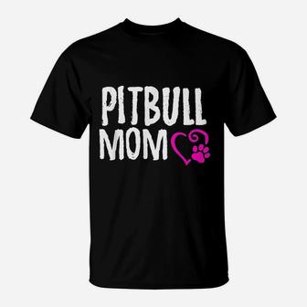 Pitbull Mom I Love My Pitbull T-Shirt - Seseable