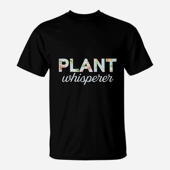Plant Lady Floral Pattern For Gardening Moms Plant Whisperer T-Shirt - Seseable