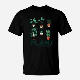 Plant Mama Illustrated Potted House Plants Gardening T-Shirt - Seseable