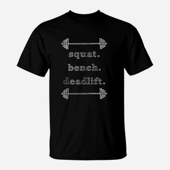 Powerlifting Barbell Vintage Gym Statement Lifting T-Shirt - Seseable